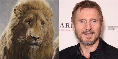 aslan voice actor|liam neeson as aslan.